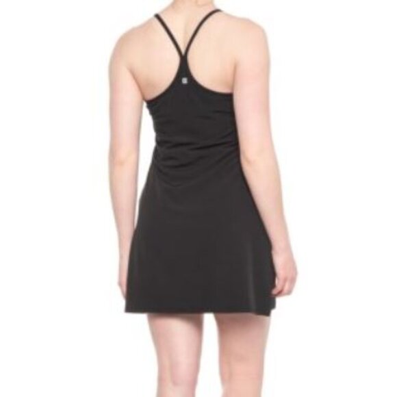 HIND Tennis Tank Dress BLUE Stretch Strappy Racerback Built-in Liner Women - Picture 2 of 16